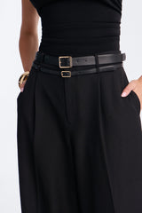 Women's Belted Wide Leg Pants | Yvezi — 3