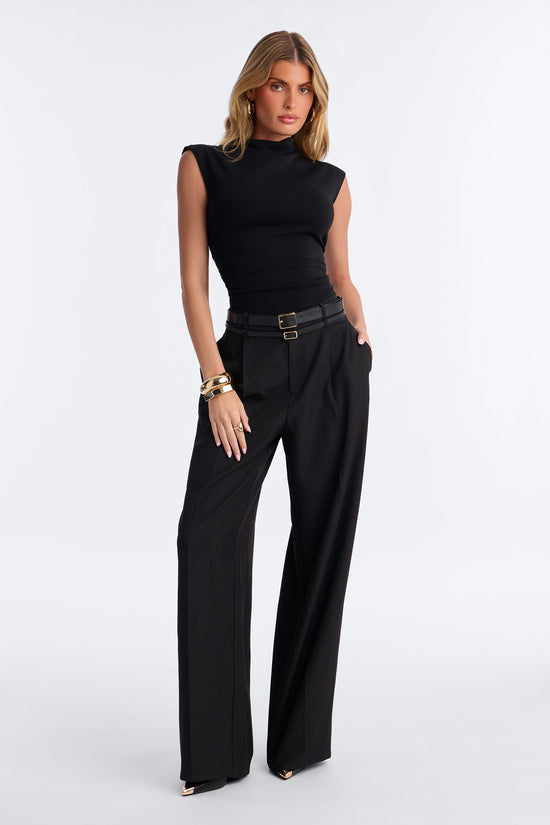 Women's Belted Wide Leg Pants | Yvezi — 1