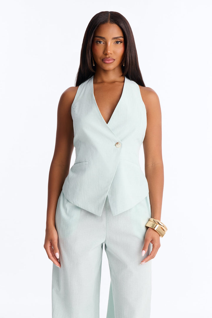 Women's Cotton Matching Pants Set — Wide Leg | Yvezi — 2