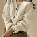 Fern | Women's Cable-Knit Button-Front Chunky Cardigan — view 1