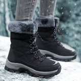 Karina | Women's Fleece-Lined Snow Boots with Faux Fur Cuff & Grip Sole — view 10