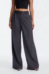 Women's Belted Wide Leg Pants | Yvezi — 18