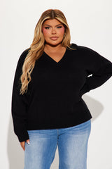 Women's Oversized Knit Sweater — Long Sleeve, Ribbed | Yvezi — 5
