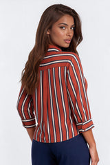 Women's Striped Shirt — Button Down | Yvezi — 21