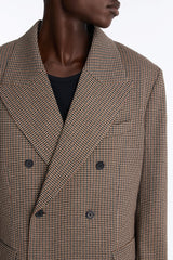 Men's Houndstooth Double-Breasted Blazer — Long Sleeve | Yvezi — 3