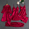 Celestine | 5-Piece Satin Lace Nightwear Set — view 1
