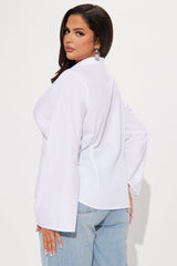 Women's Poplin Shirt — Button Down, Long Sleeve | Yvezi — 8