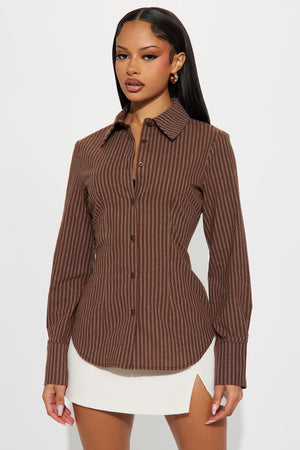 Women's Striped Poplin Cotton Shirt | Yvezi — 1