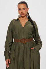 Women's Dress — Long Sleeve, Collared | Yvezi — 11