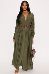 Women's Dress — Long Sleeve, Collared | Yvezi — 7