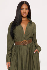 Women's Dress — Long Sleeve, Collared | Yvezi — 8