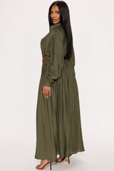 Women's Dress — Long Sleeve, Collared | Yvezi — 9