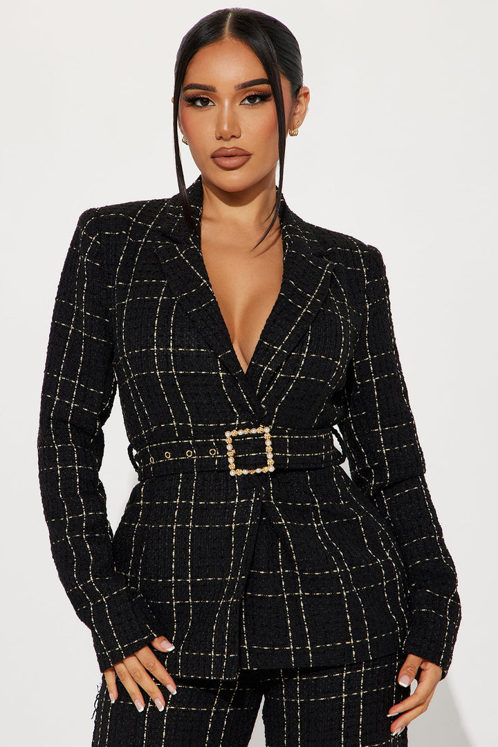 Women's Tweed Matching Pants Set | Yvezi — 2