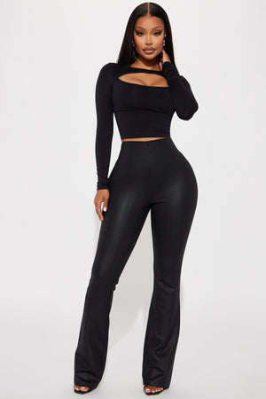 Women's Wide Leg Textured Pants | Yvezi — 1