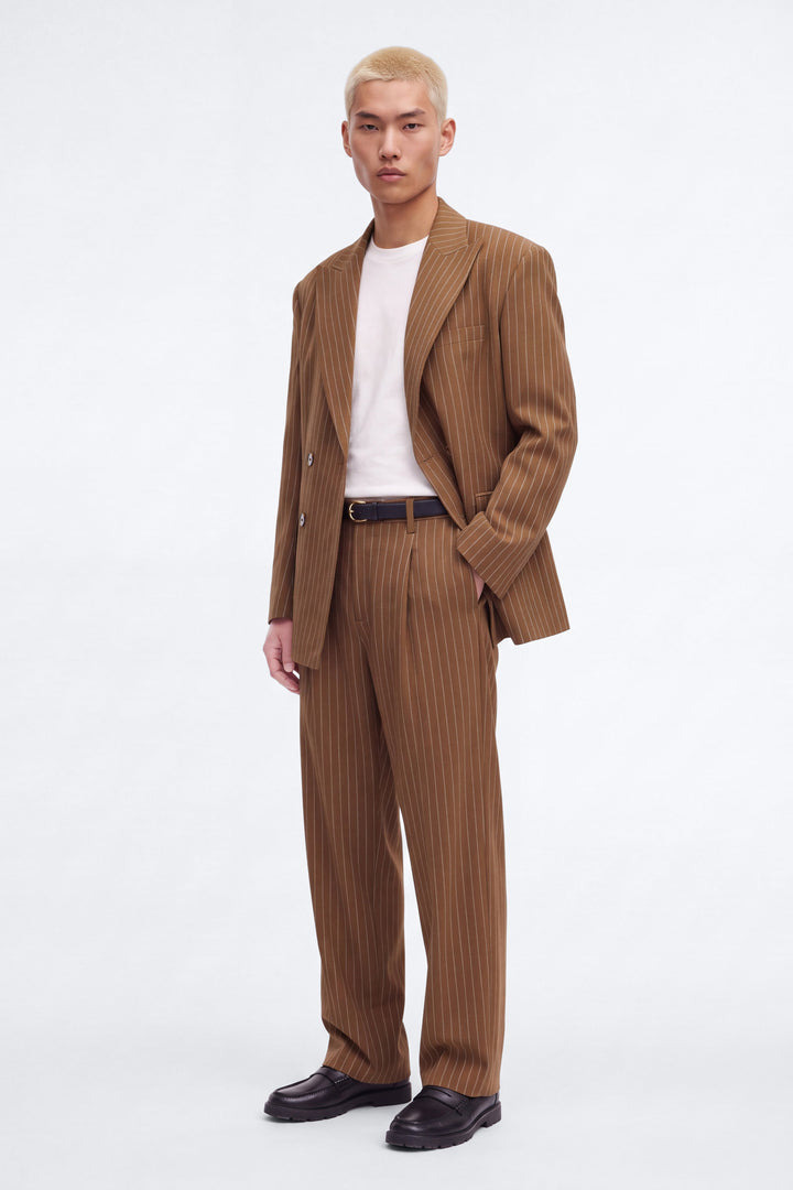 Men's Striped Blazer — Double Breasted | Yvezi — 1
