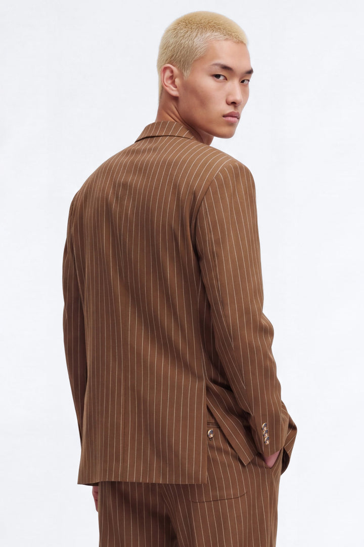 Men's Striped Blazer — Double Breasted | Yvezi — 2