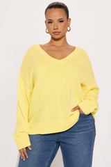 Women's Oversized Knit Sweater — Long Sleeve, Ribbed | Yvezi — 11