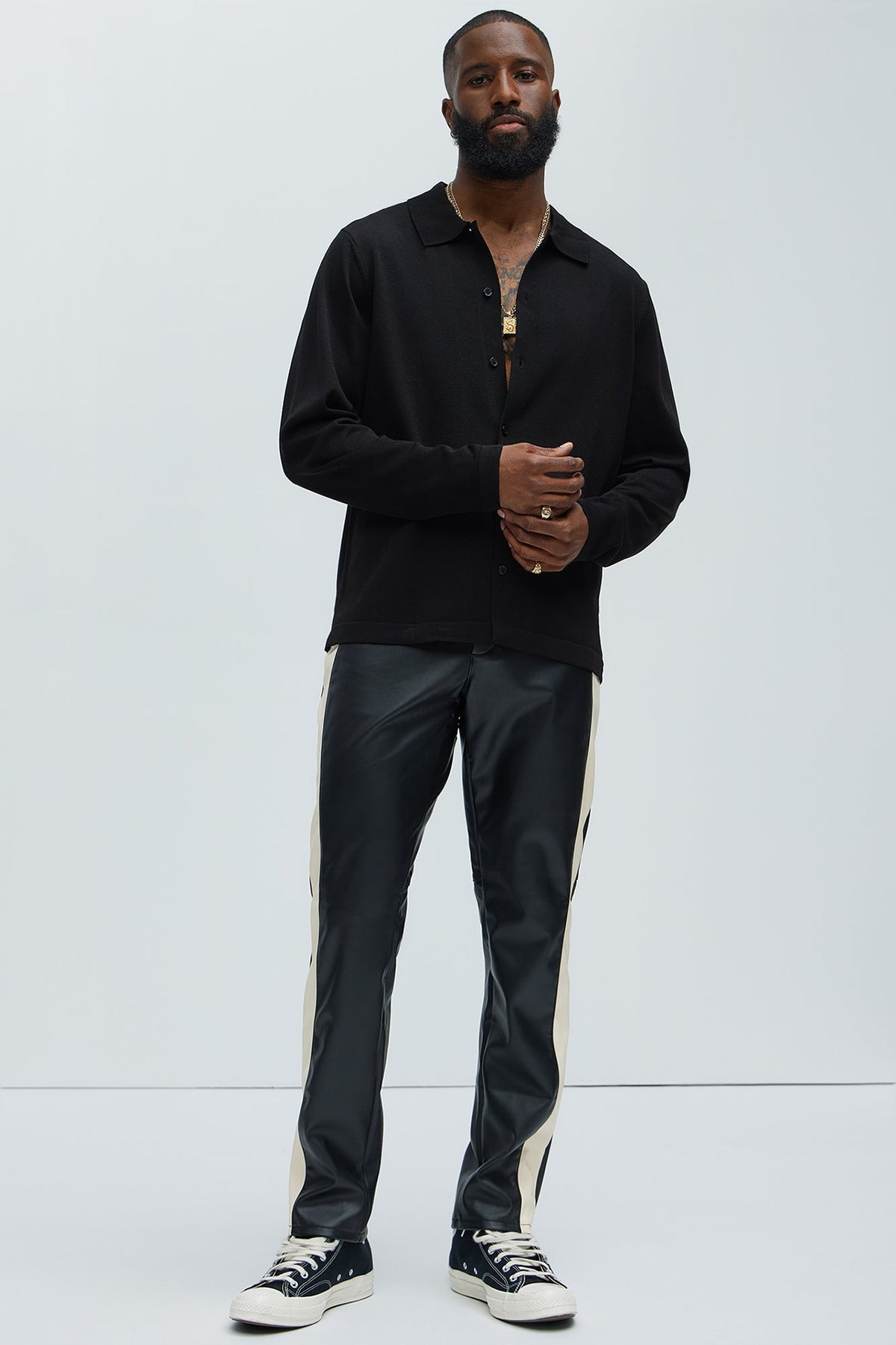 Men's Cardigan — Button Front, Long Sleeve | Yvezi — 2