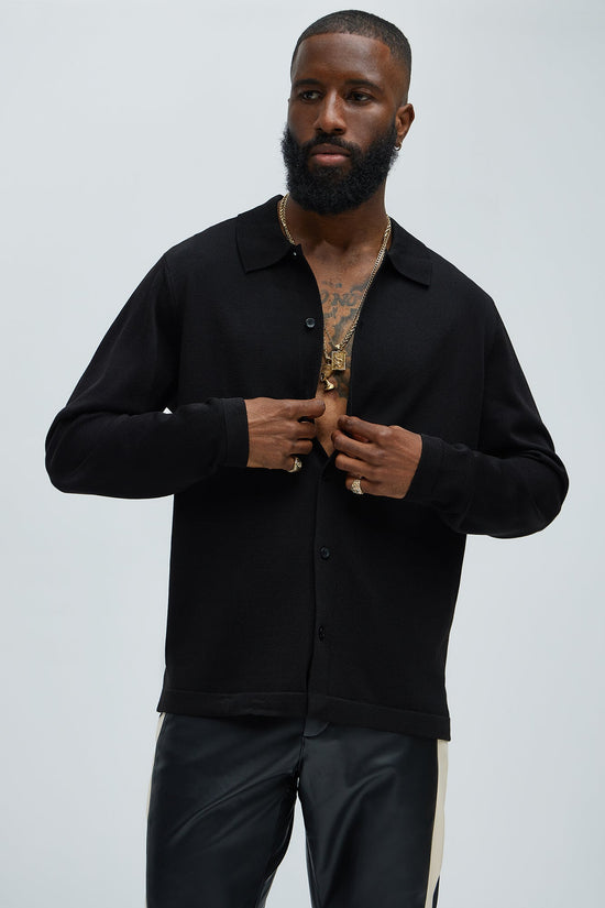 Men's Cardigan — Button Front, Long Sleeve | Yvezi — 1