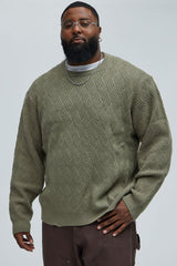 Men's Knit Sweater — Long Sleeve, Ribbed | Yvezi — 13