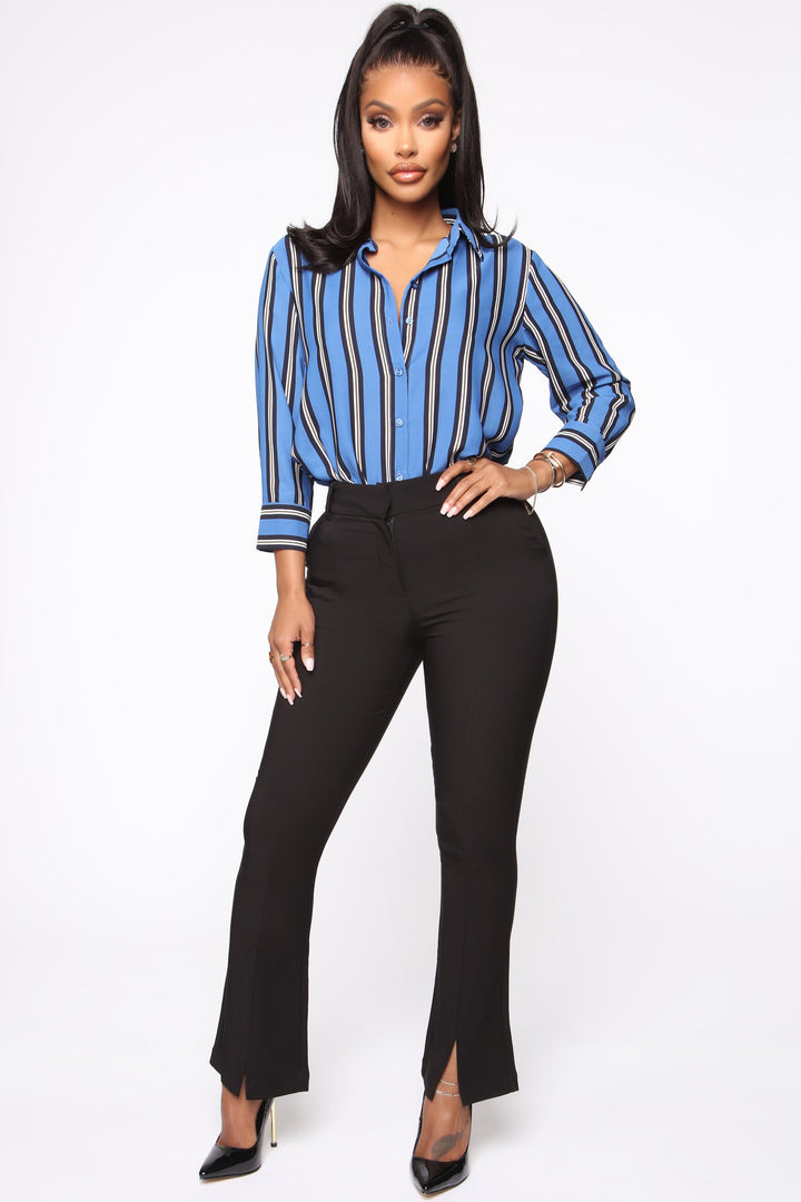 Women's Striped Shirt — Button Down | Yvezi — 2