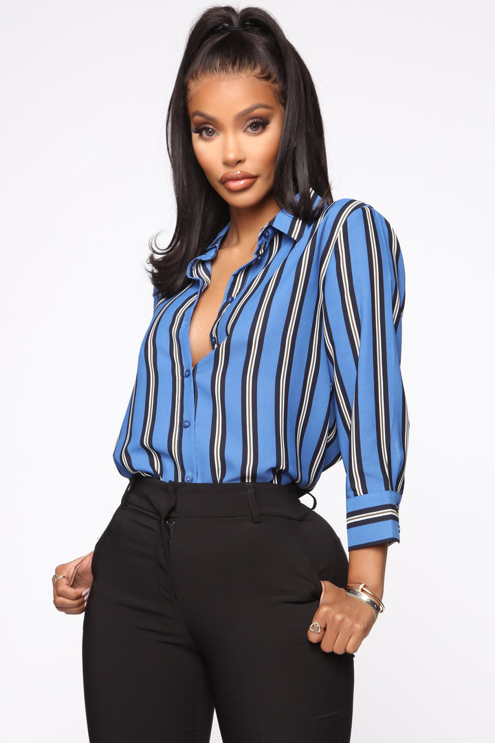 Women's Striped Shirt — Button Down | Yvezi — 1