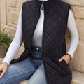 Lowri | Women's Longline Quilted Zip-Up Gilet — view 1