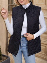 Lowri | Women's Longline Quilted Zip-Up Gilet — view 5