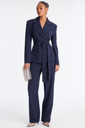 Women's Pinstripe Pants | Yvezi — 1
