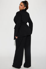 Women's Blazer Set — Long Sleeve, Wide Leg | Yvezi — 6