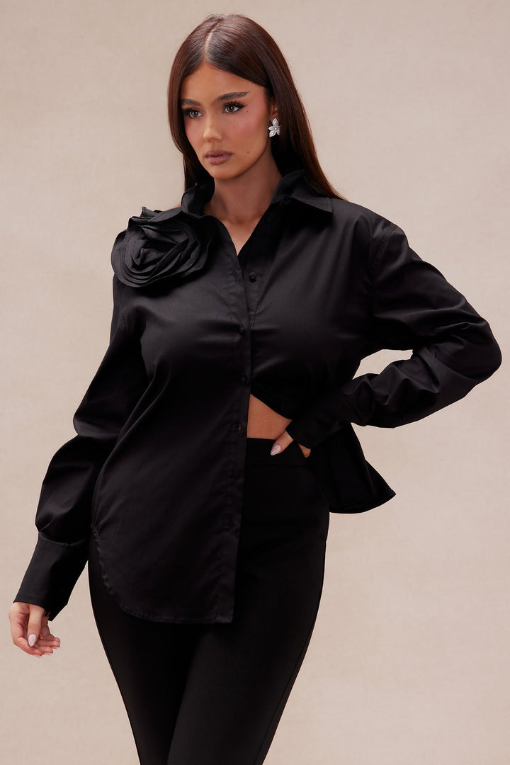 Women's Long Sleeve Cotton Shirt | Yvezi — 1
