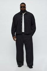 Men's Striped Wide Leg Pants | Yvezi — 8