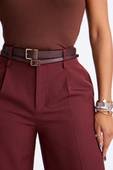 Women's Belted Wide Leg Pants | Yvezi — 43