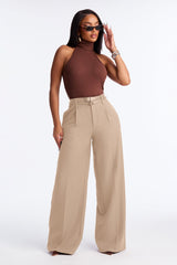 Women's Belted Wide Leg Pants | Yvezi — 9