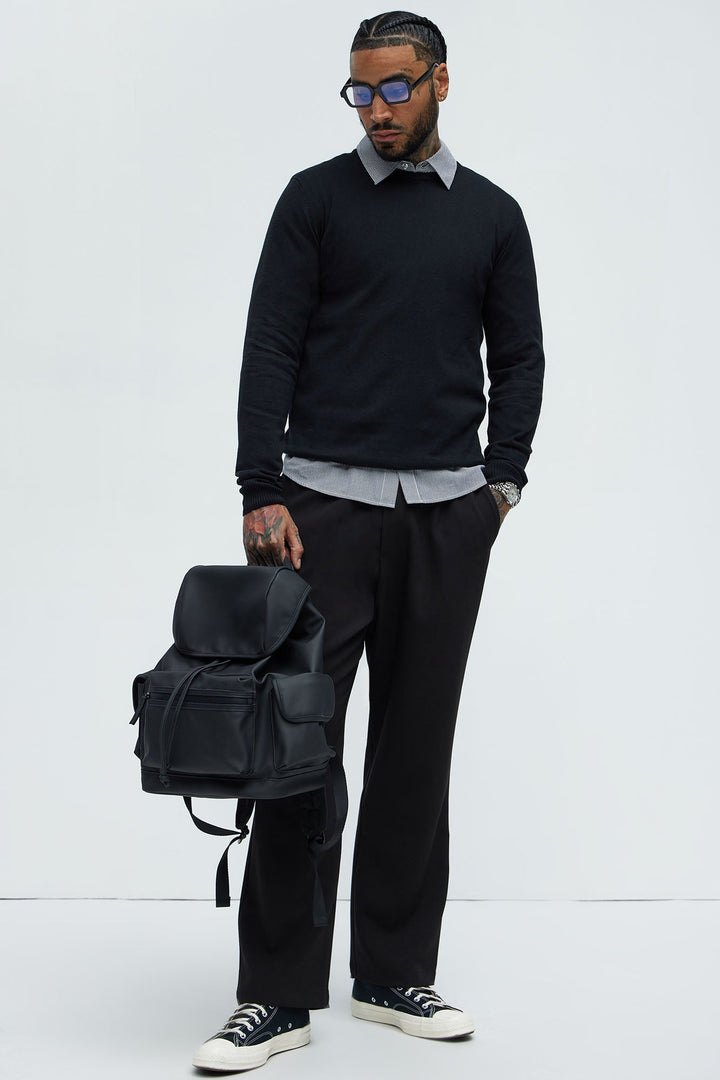 Men's Cotton Sweater — Long Sleeve, Ribbed | Yvezi — 2