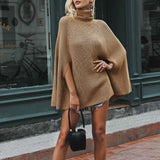 Ingrid | Cape Turtleneck Jumper with Split Sleeves — view 5