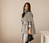 Ingrid | Cape Turtleneck Jumper with Split Sleeves — view 4