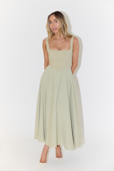 Anastasia | Square Neck Christmas Party Midi Dress — view 8