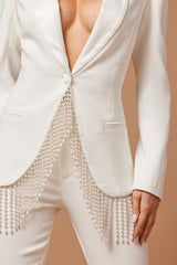 Women's Blazer — Button Front, Long Sleeve | Yvezi — 3