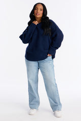 Women's Knit Sweater — Long Sleeve, Ribbed | Yvezi — 44