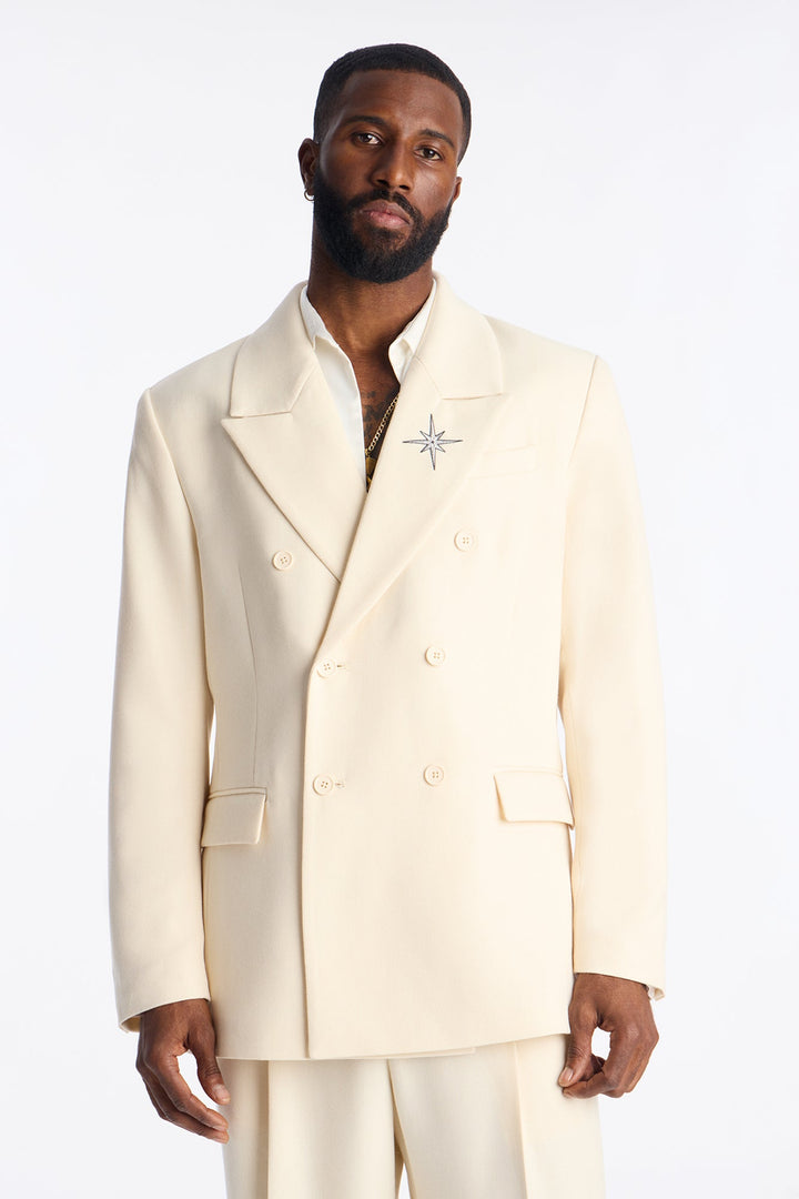 Men's Double-Breasted Blazer — Relaxed Fit | Yvezi — 1