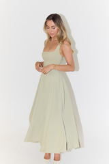Anastasia | Square Neck Christmas Party Midi Dress — view 7