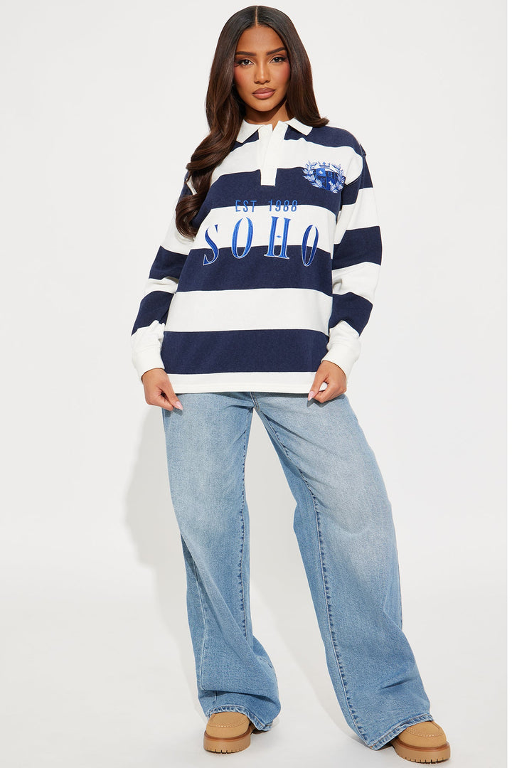 Women's Striped Polo Shirt | Yvezi — 2