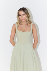 Anastasia | Square Neck Christmas Party Midi Dress — view 5