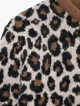 Women's Leopard Print Knit Cardigan | Button Front — view 5