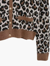 Women's Leopard Print Knit Cardigan | Button Front — view 3