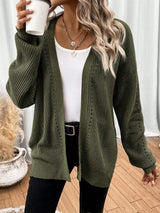Anneliese | Women's Drop Shoulder Pointelle Knit Cardigan — view 5
