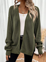 Anneliese | Women's Drop Shoulder Pointelle Knit Cardigan — view 1