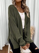Anneliese | Women's Drop Shoulder Pointelle Knit Cardigan — view 7