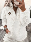 Wren | Women's Relaxed Half-Zip Textured Pullover — view 1